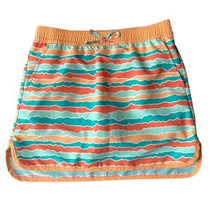 Columbia Solar Stream Skort Stripe Girls Size M 10/12 Built in Shorts